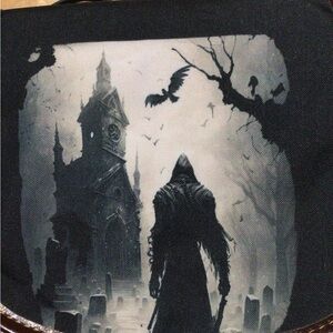 Mystic Gothic Crossbody Bag in Black and Gray